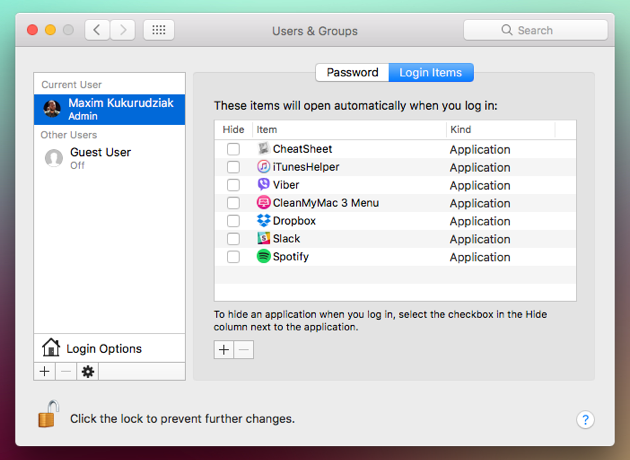 How to check startup apps on macbook